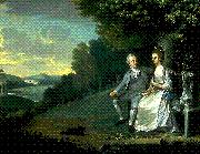 unknow artist, Portrait of Sir Francis and Lady Dashwood at West Wycombe Park